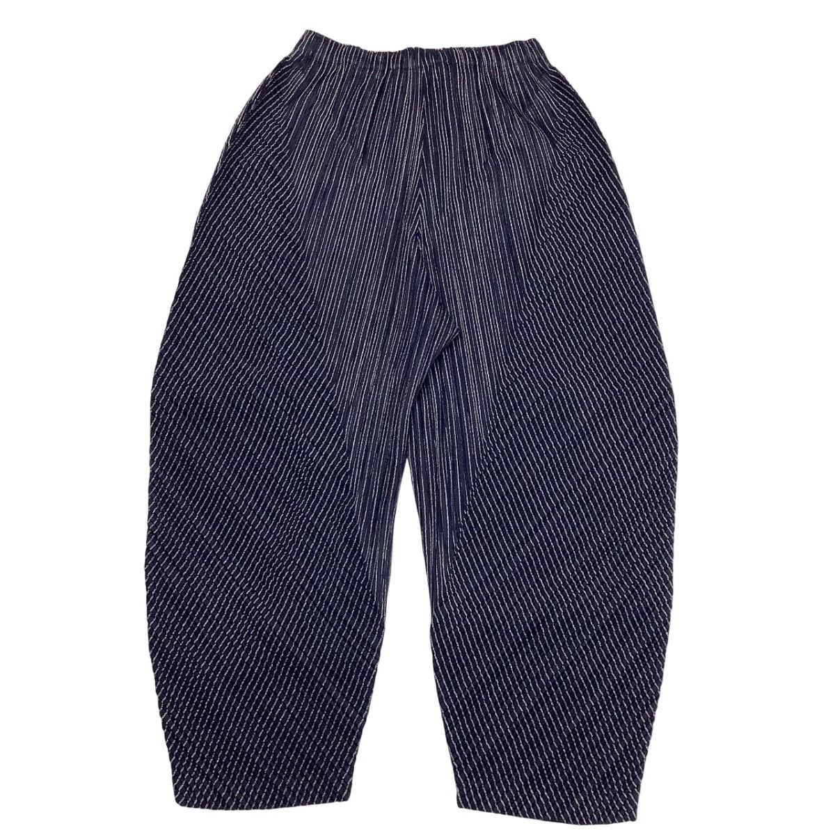 24 ISSEY MIYAKE プリーツ ワイドショーツ ネイビー フレア ISSEY MIYAKE イッセイミヤケ PLEATS PLEASE パンツ 変形