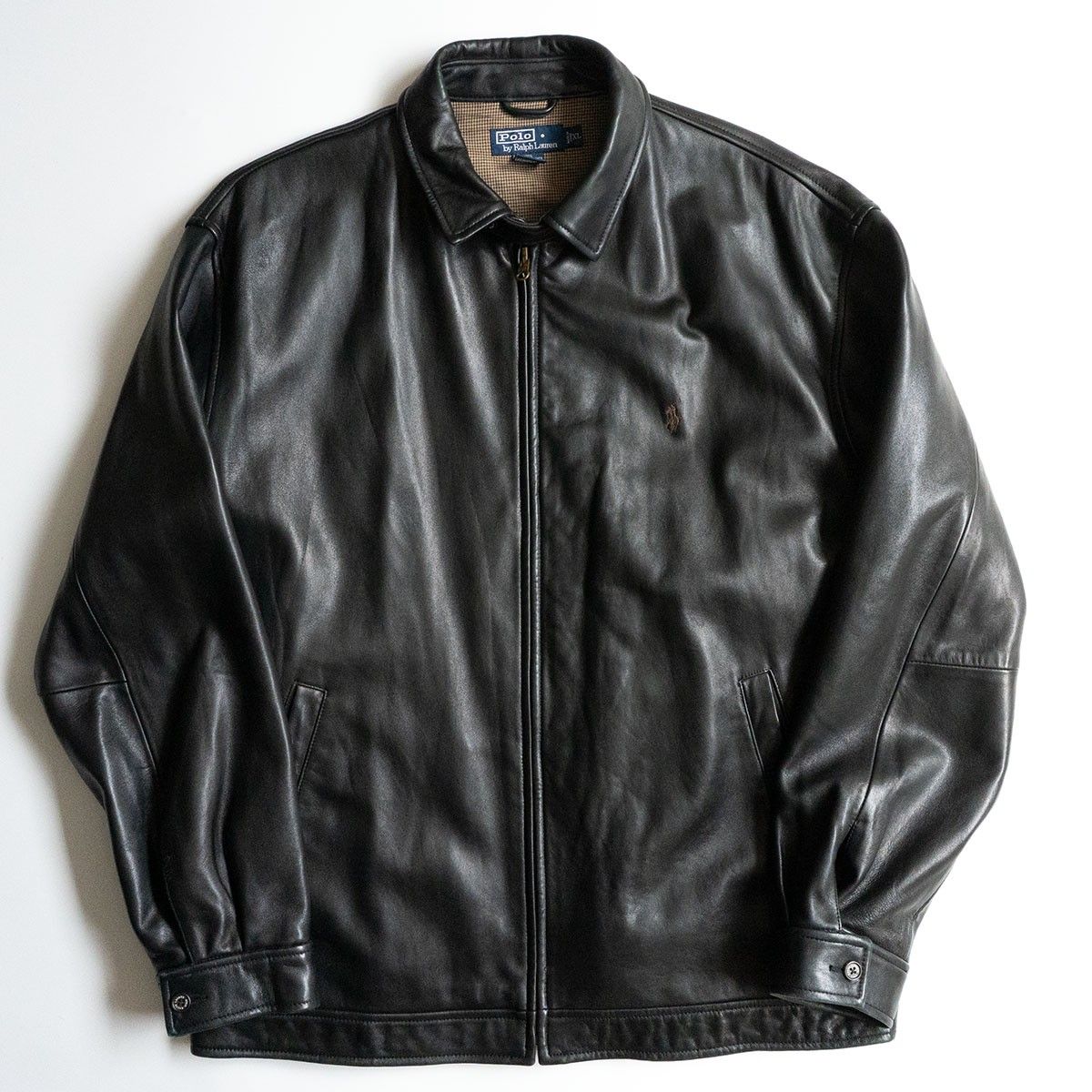 80s Polo by Ralph Lauren ブラックジャケット XL 80's POLO Ralph Lauren ブラックデニム ワークジャケット “MADE