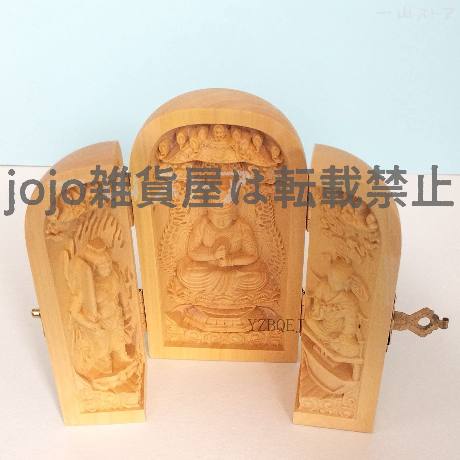 不動明王 大日如来 弘法大師 真言宗三尊 三開仏 木彫り ツゲ製 木彫り仏像 三開仏 大日三尊 真言宗三尊 大日如来・弘法大師