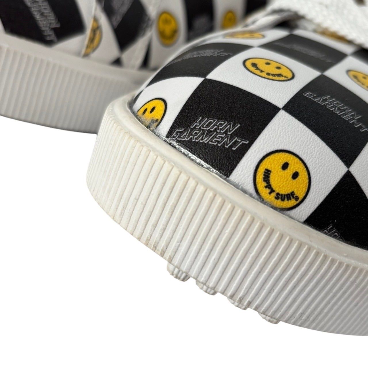 未使用 HORN GARMENT ホーンガーメント スニーカー 白 黒 gimme shoes