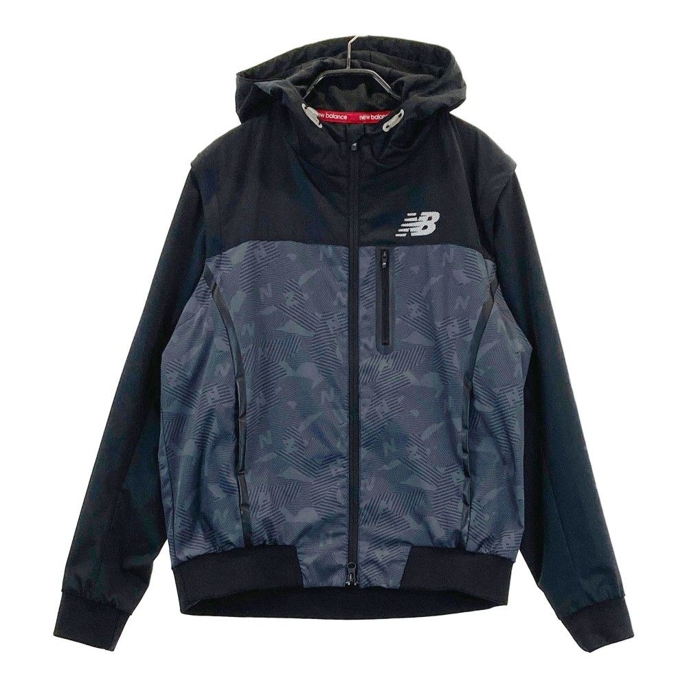 サイズ 4 NEW BALANCE GOLF ニューバランス ジップパーカー ジャケット 総柄 ブラック系 240101358924 ゴルフウェア メンズ ストスト