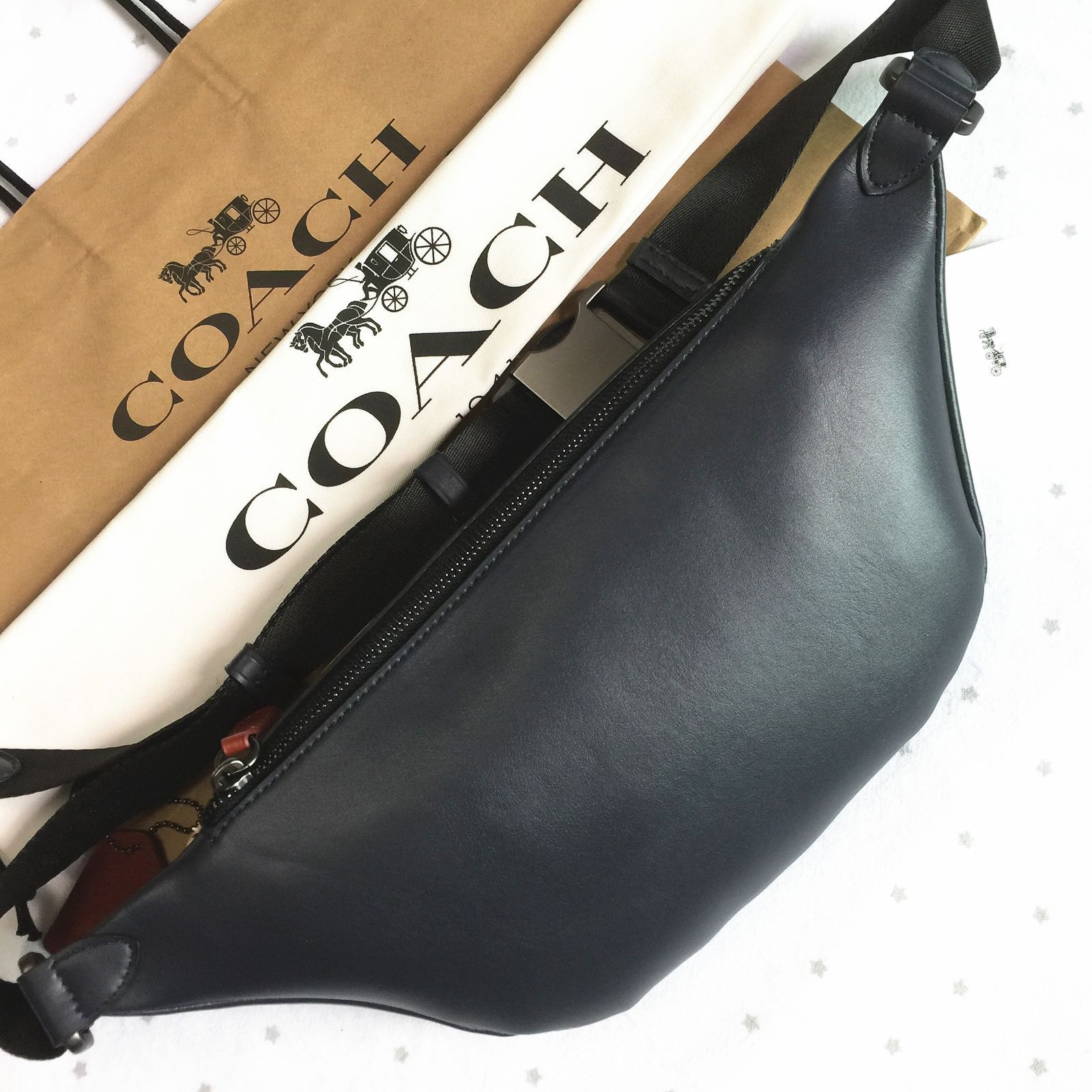 【セール中】COACH コーチバッグ C2663 ネイビー系×マルチカラー ボディーバッグ ベルトバッグ ウエストバッグ 斜めがけバッグ  アウトレット品 保存袋付属 新品未使用