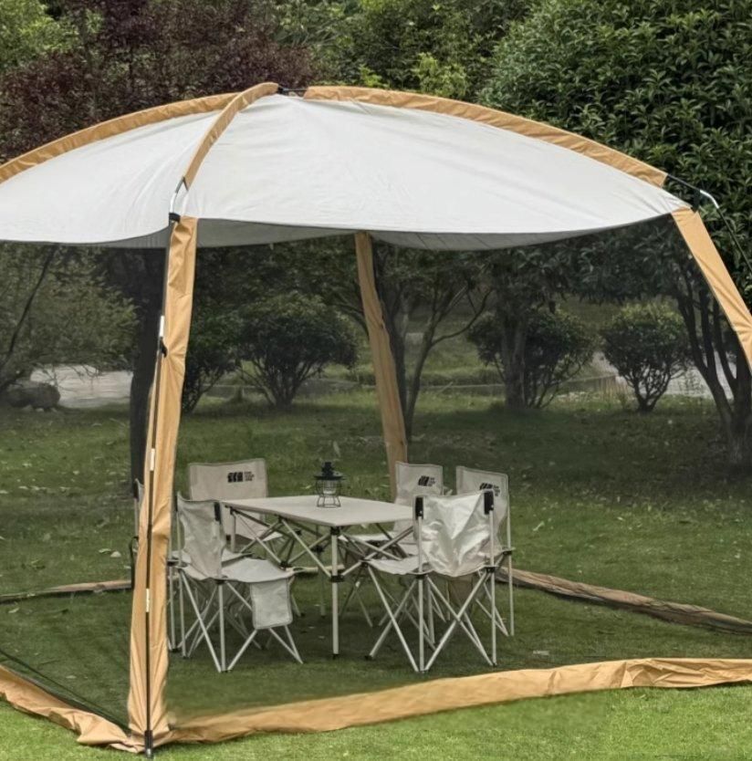 屋外蚊帳テント天幕一体型日除け日除け防雨サンセットキャンプキャンプ蚊よけ網棚 ZYP33特別価格 HRDEVELOPMENT_JP