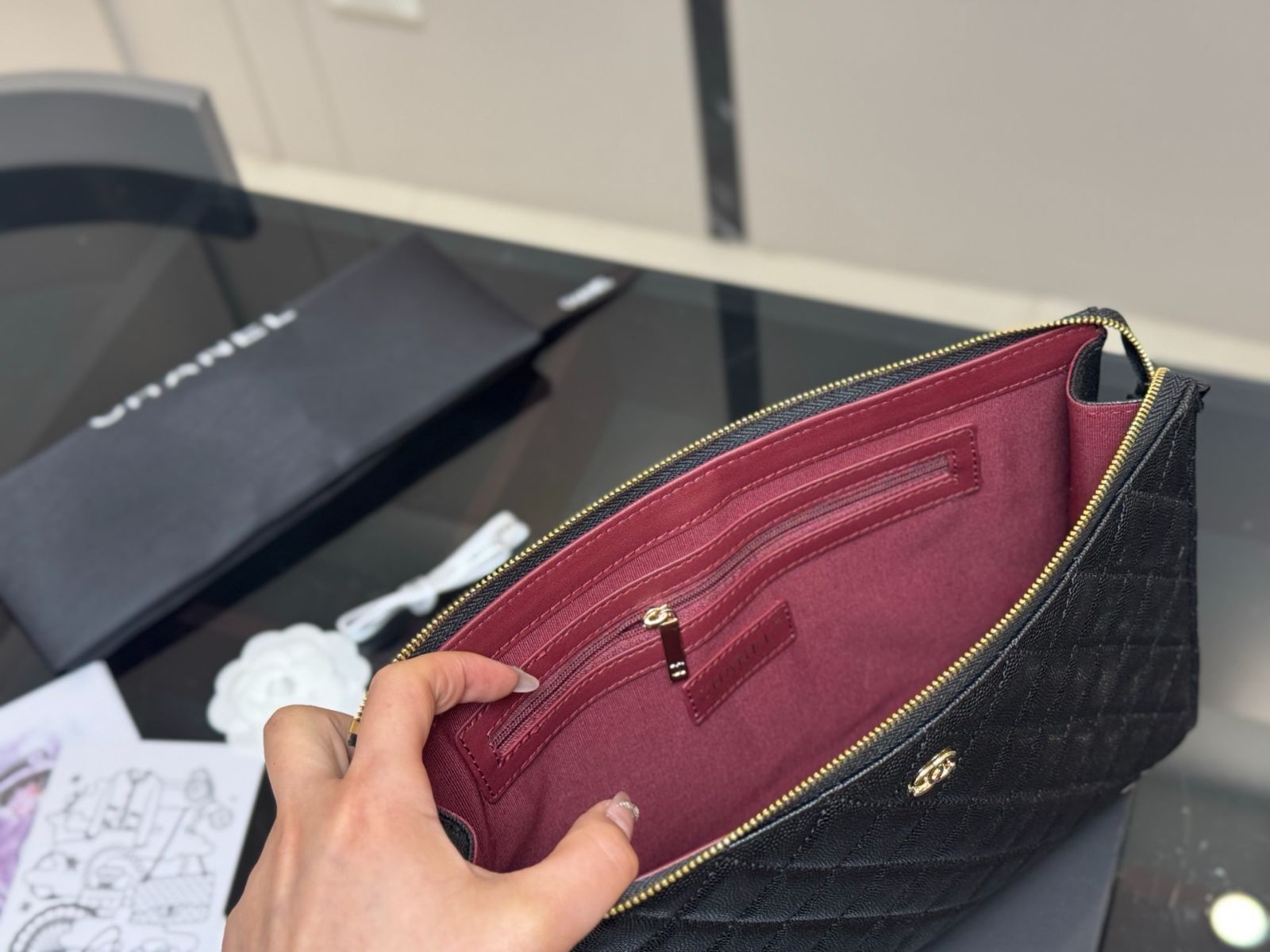 今日特価】Chanel シャネル 25P ラージ ハンドバッグ（28×20cm