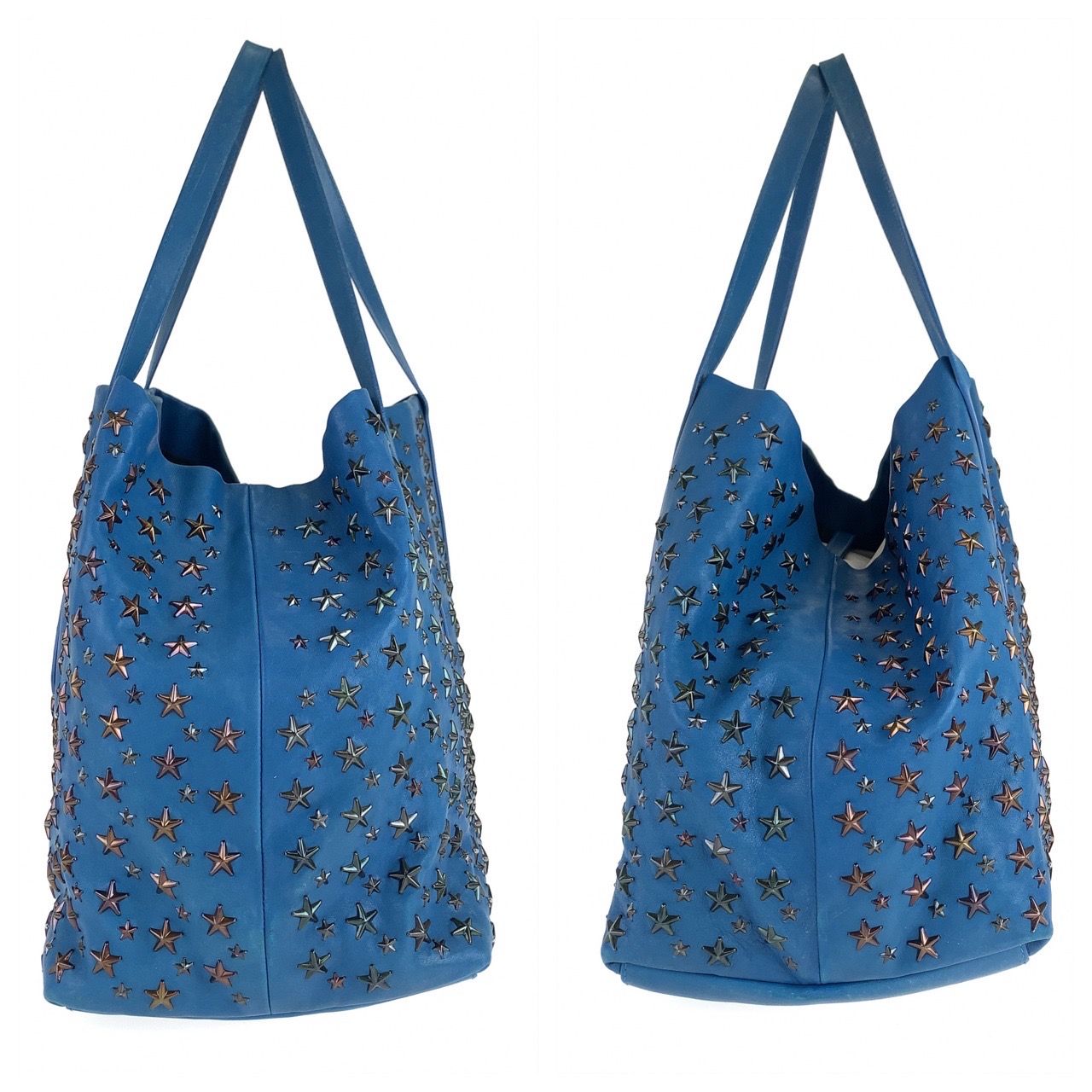 JIMMY CHOO ジミーチュウ ピムリコ スタースタッズ ブルー 青 レザー 
