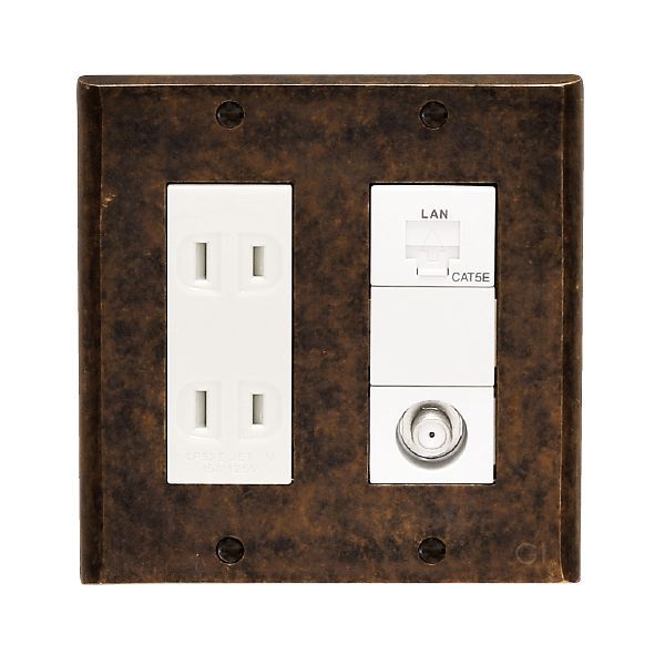 【新品・14営業日以内発送】ゴーリキアイランド 790054 真鍮製スイッチプレート フルカラーシリーズ用 PL06 古色 真鍮 スイッチカバー【沖縄離島販売不可】