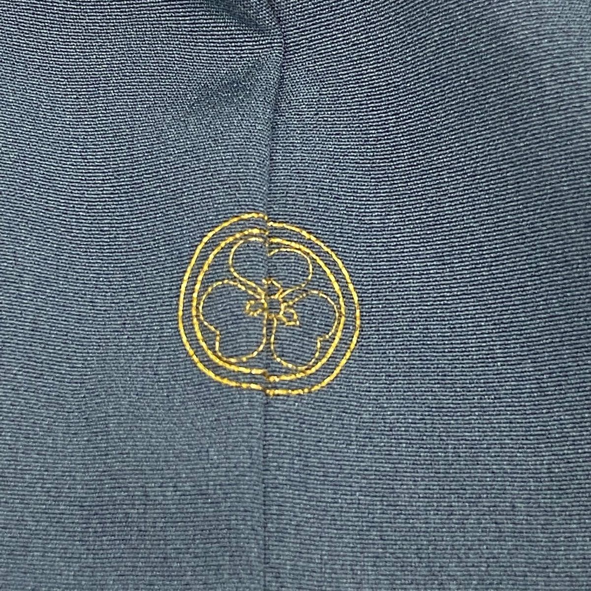 付下げ 美品 名品 扇 草花 刺繍 金糸 青灰色 袷 身丈160cm 裄丈64.5cm M 正絹 【中古】 ☆☆☆☆ 付下げ 身丈167.5cm 裄丈66cm M 袷 落款 草花 花丸文 青灰色