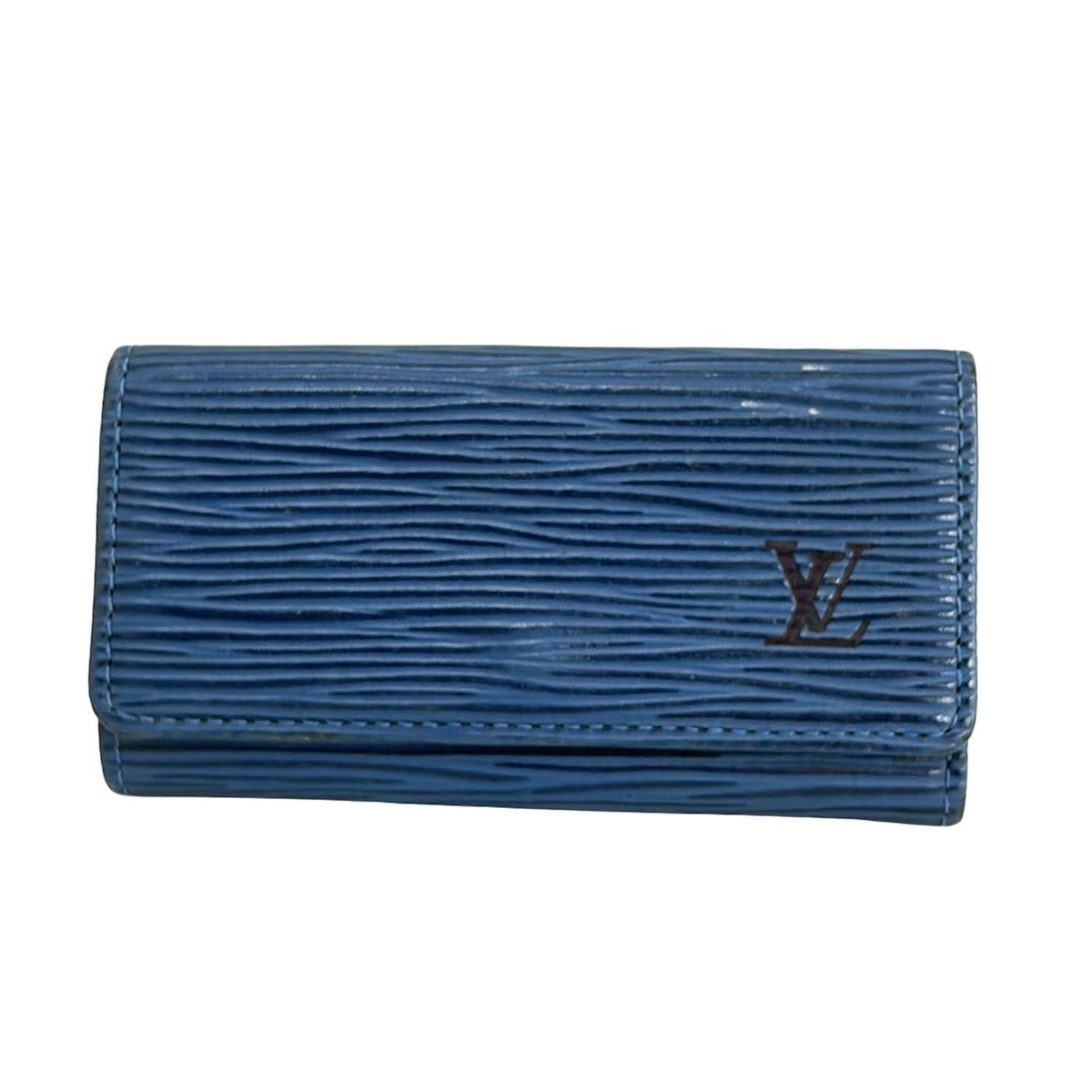 LOUIS VUITTON ルイヴィトン キーケース エピ ミュルティクレ4 M63825 トレドブルー レザー