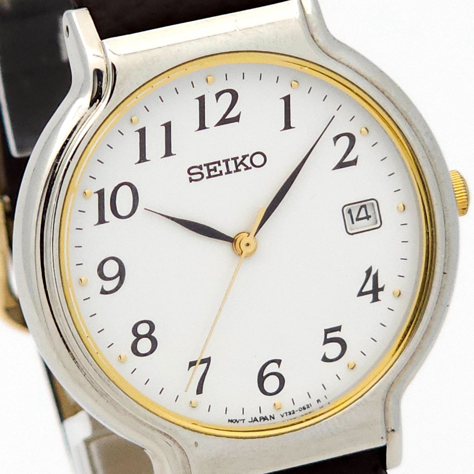 ★良品 SEIKO セイコー  V732-0230 QZ 動作品 アラビア