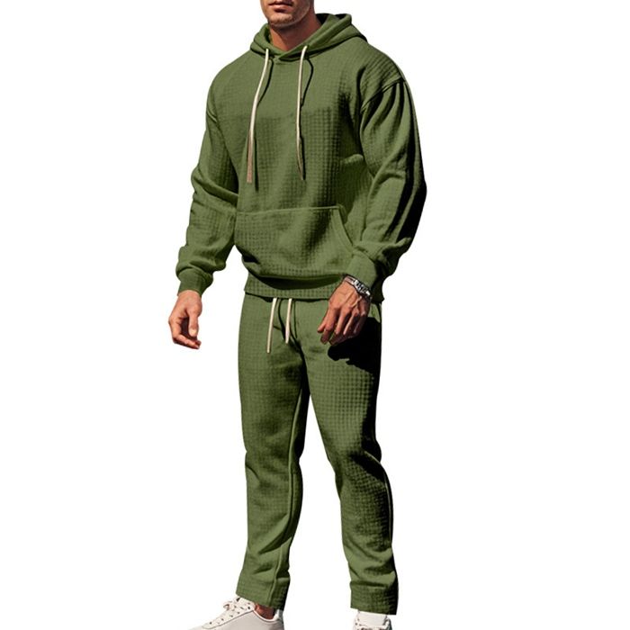 上下セット ジャガード メンズ 未使用 チェック柄 ワッフル