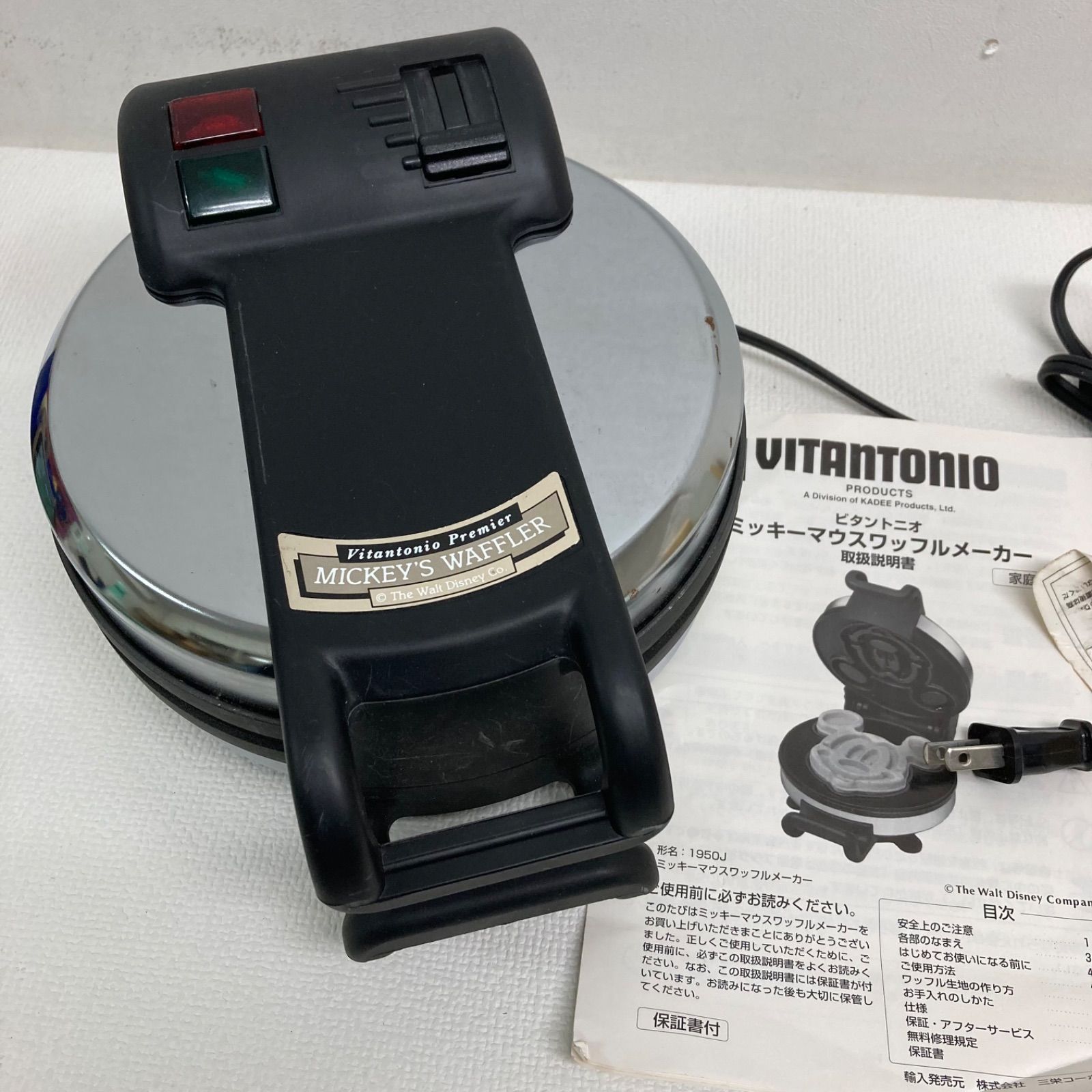 ビタントニオ ミッキーマウス ワッフルメーカー 1950J M0113J3 ビタントニオ VITANTONIO ミッキーマウスワッフルメーカー