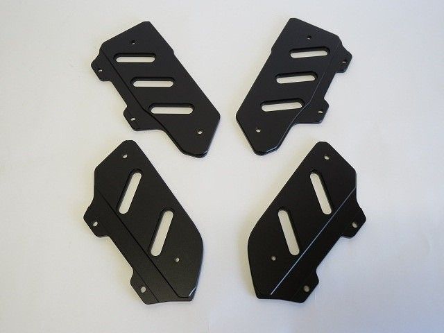 t-max560 TMAX560 2025以降 CNC アルミ ステップボード - ステンレス フレームバンパー スリップ 防止機能付左右セット 黒