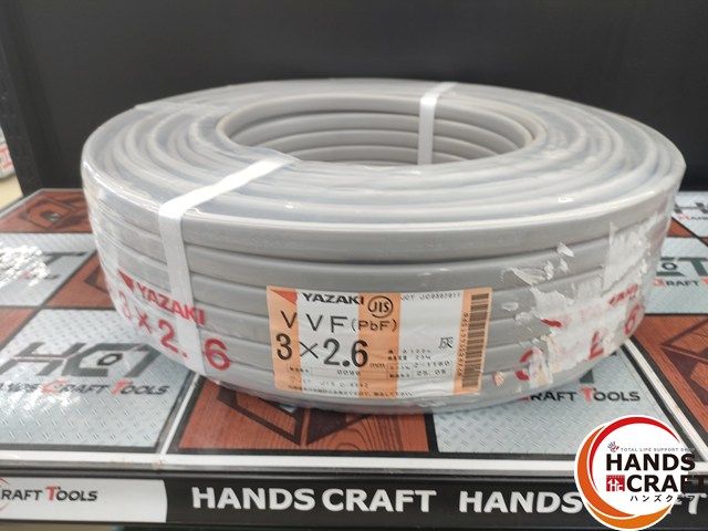 ♥品 ヤザキ VVF 3×2.6mm 100m PｂF 灰 5月製 25kg YAZAKI ハンズクラフト宮崎新名爪店