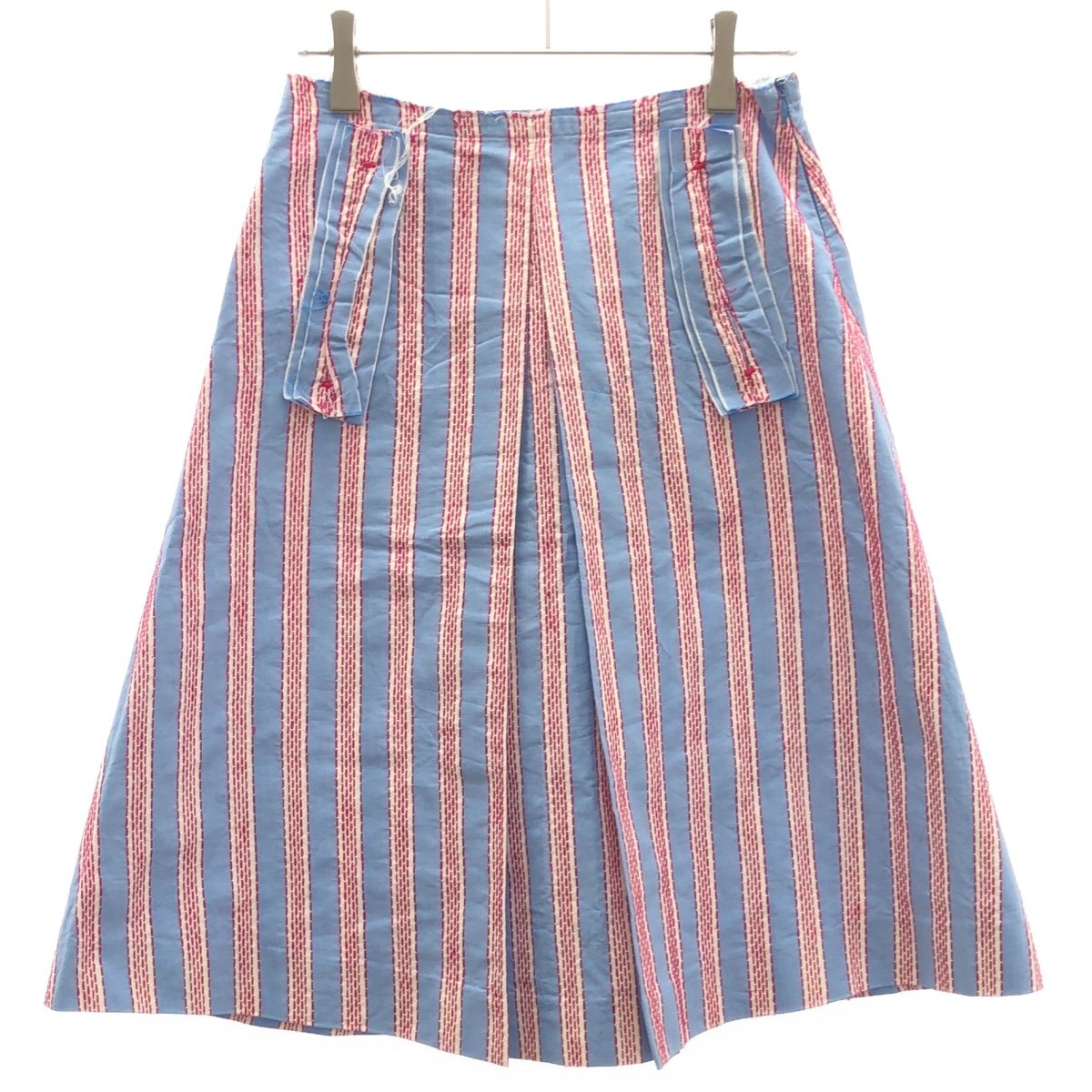 MARNI マルニ プリーツ 巻きスカート ストライプ 42 MARNI マルニ 2000's ストライプスカート ブルー 38 - メルカリ