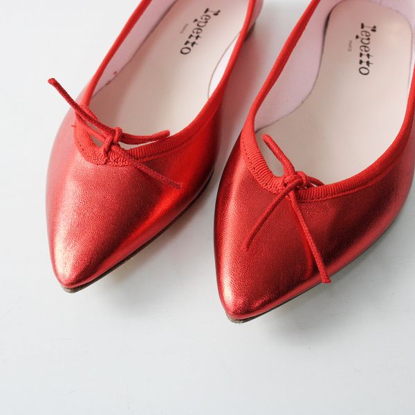 未使用 repetto レペット BRIGITTE ブリジット ポインテッドトゥリボン