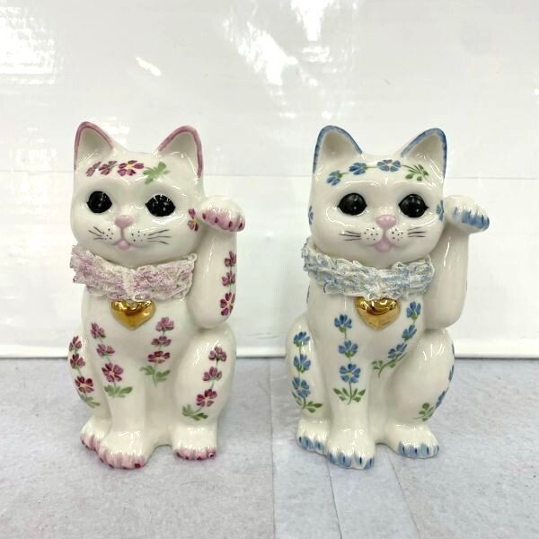 アイリッシュドレスデン　招き猫　チビ 55p1☆美品♪Irish Dresden 招き猫 CHIBI CAT 2色セット - メルカリ