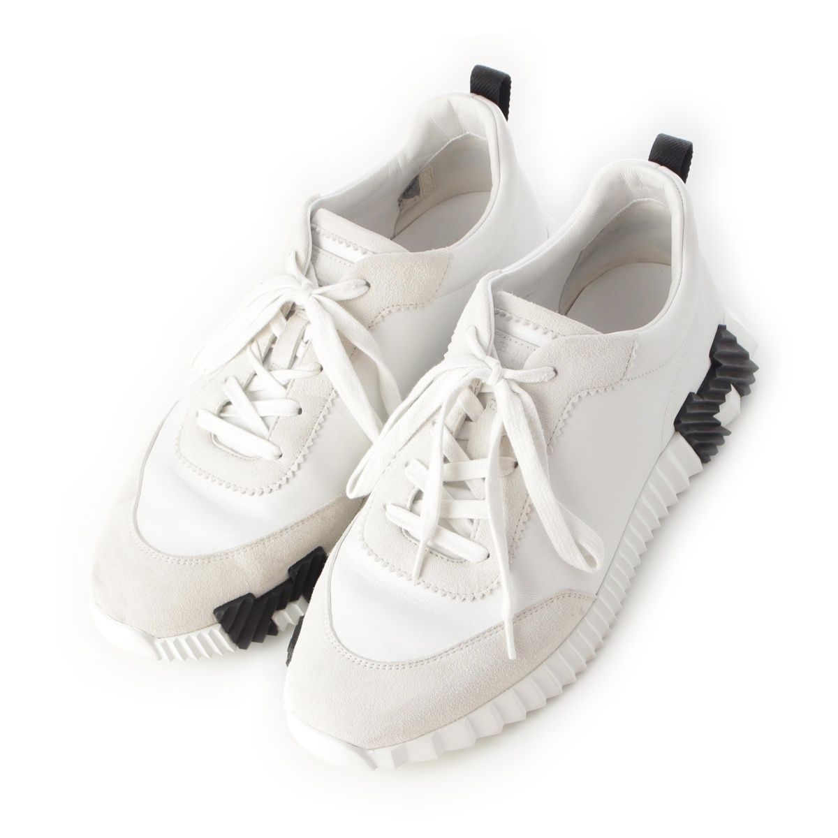 HERMES】バウンシングホワイトレザー42