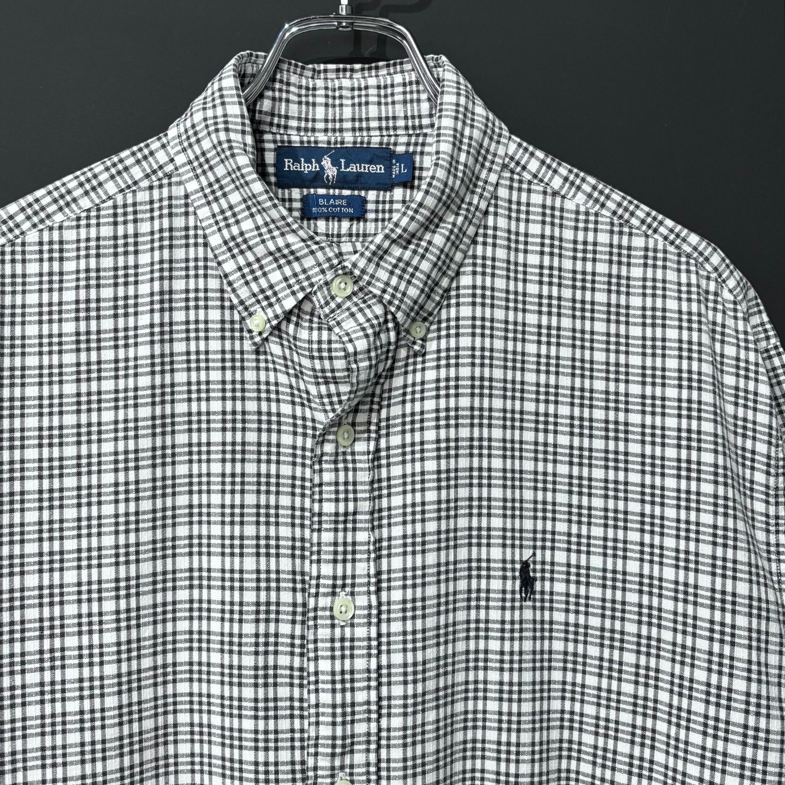 90s Ralph Lauren BLAIRE シアサッカー半袖シャツ