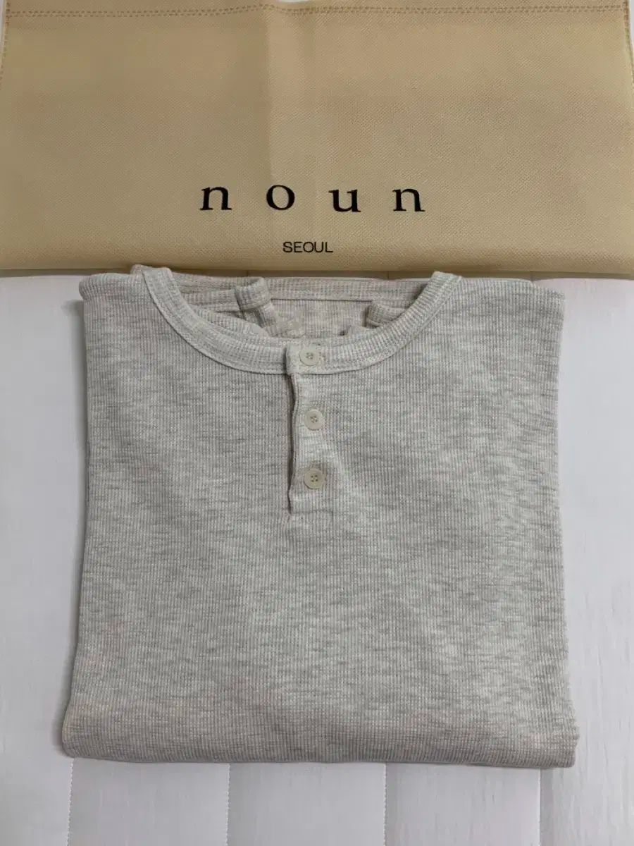 1 NOUN ナウン ワッフル ヘンリーネック 長袖 ロングスリーブ 25ss