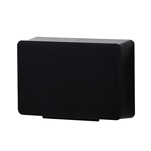 05)ブラック_b)Wサイズ ideaco(イデアコ) どんな壁にも貼れる 収納ケース ブラック WALL pocket W (ウォールポケットW)