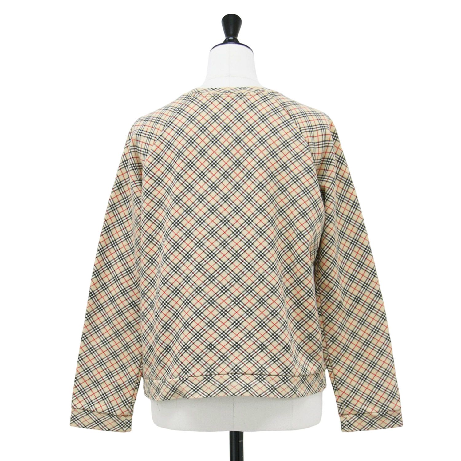 Burberry Blue Label ノバチェックトレーナー スエット38 BURBERRY ノバチェック スウェット 赤 レッド 38 - メルカリ