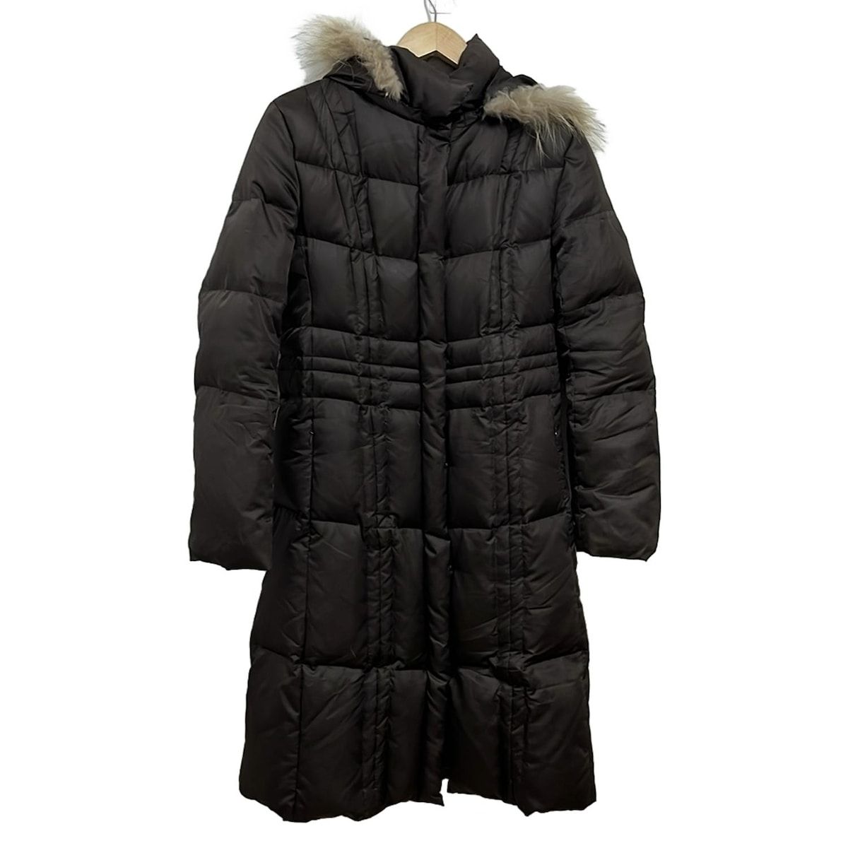 UNTITLED アンタイトル ダウンコート サイズ3 L レディース - ダークブラウン 長袖 ジップアップ フード着脱可 冬