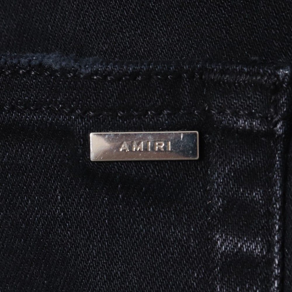 AMIRI カモフラージュレザーパッチスキニーデニムパンツ サイズ34 