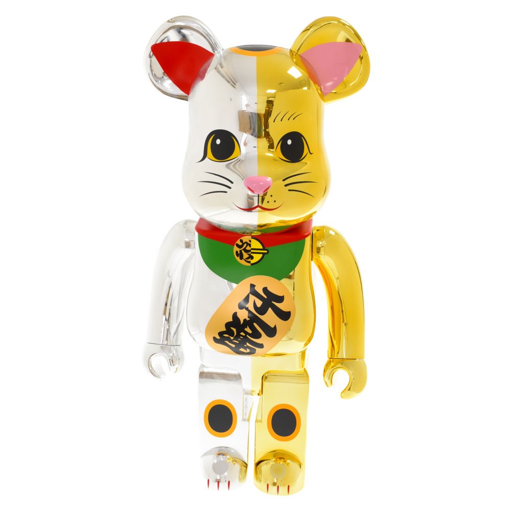 MEDICOM TOY (メディコムトイ) BE@RBRICK 招き猫 開運 銀×千万両 金 ...