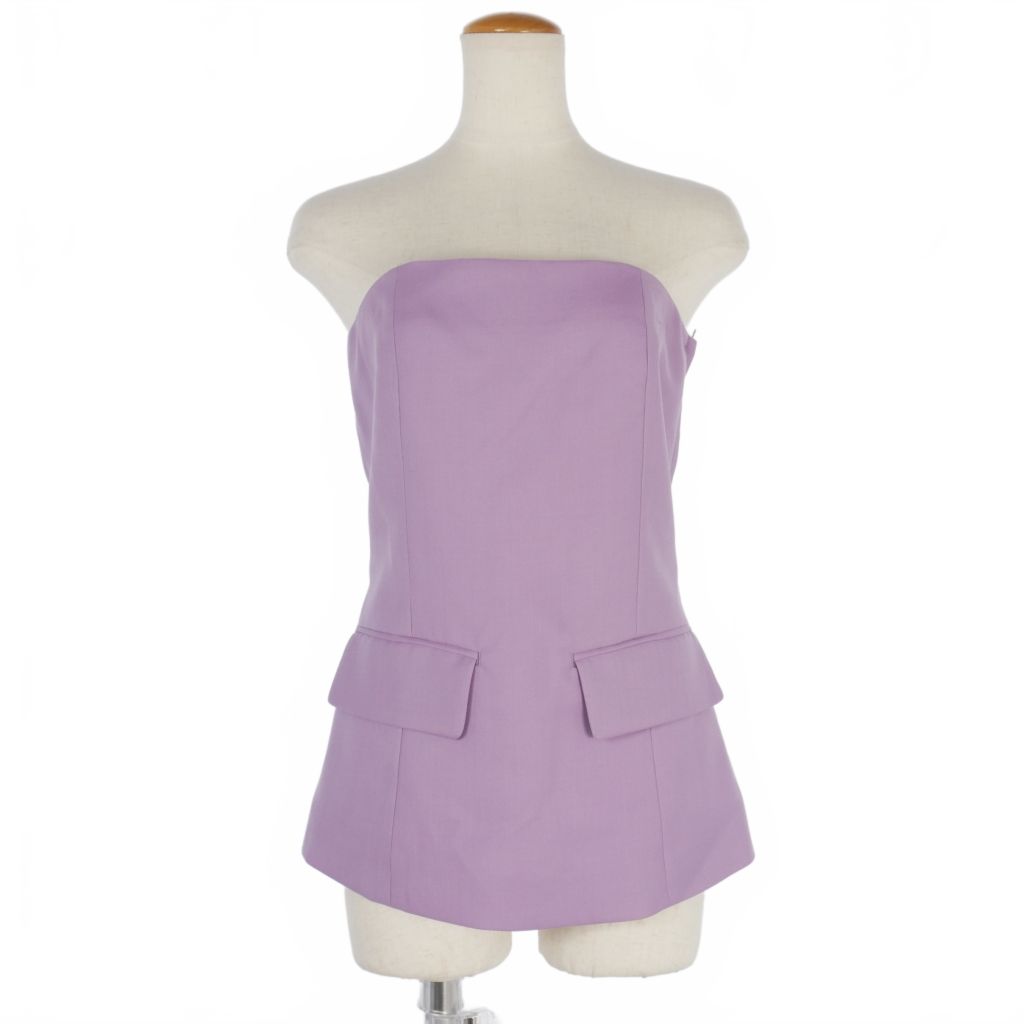 ハイク HYKE ベアトップ チューブトップ 1 パープル 紫 VIYELLA STRAPLESS TOP 251-17512