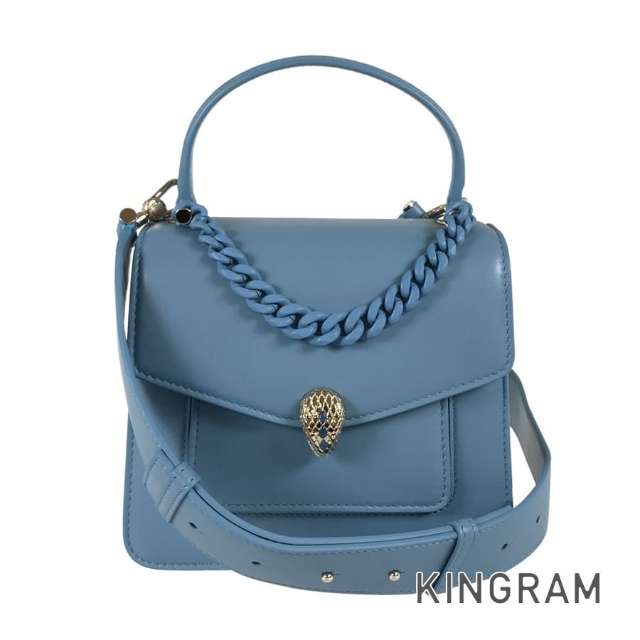 ブルガリ BVLGARI セルペンティ フォーエバー レザー ハンドバッグ fnb