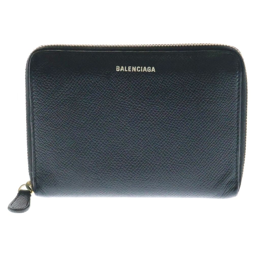 BALENCIAGA バレンシアガ Leather Zip Around Wallet 569040 ジップアラウンド レザーウォレット ブラック