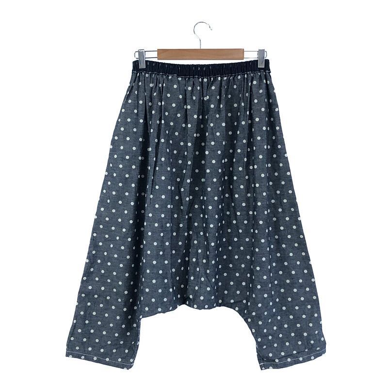 BLACK COMME des GARCONSドットサルエルパンツM コムデギャルソンブラック デニム ドット柄 サルエルパンツ M