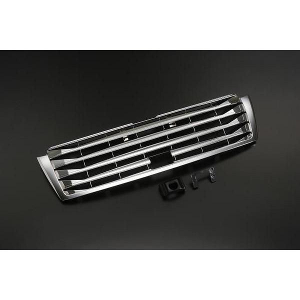 ランクルプラド 150後期純正フロントグリル（カメラ無）他メッキガーニッシュ一式 150系 ランドクルーザー プラド 前期 オールメッキグリル