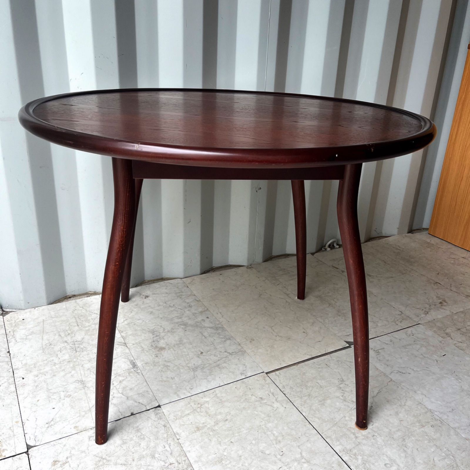 取付無料！秋田木工 天然木北欧風おしゃれアンティーク円形ダイニングテーブル✨ 取付無料！秋田木工 天然木北欧風おしゃれアンティーク円形