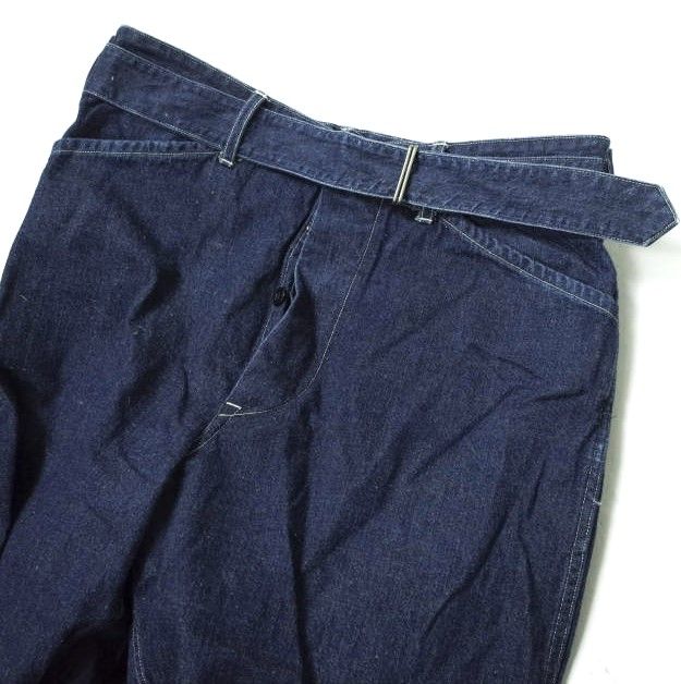 COMOLI コモリ 日本製 BELTED DENIM PANTS ベルテッドデニムパンツ 15S