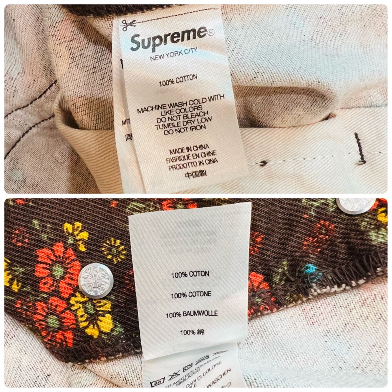未使用 】Supreme Regular Jean Flowers 22SS 32インチ - メルカリ