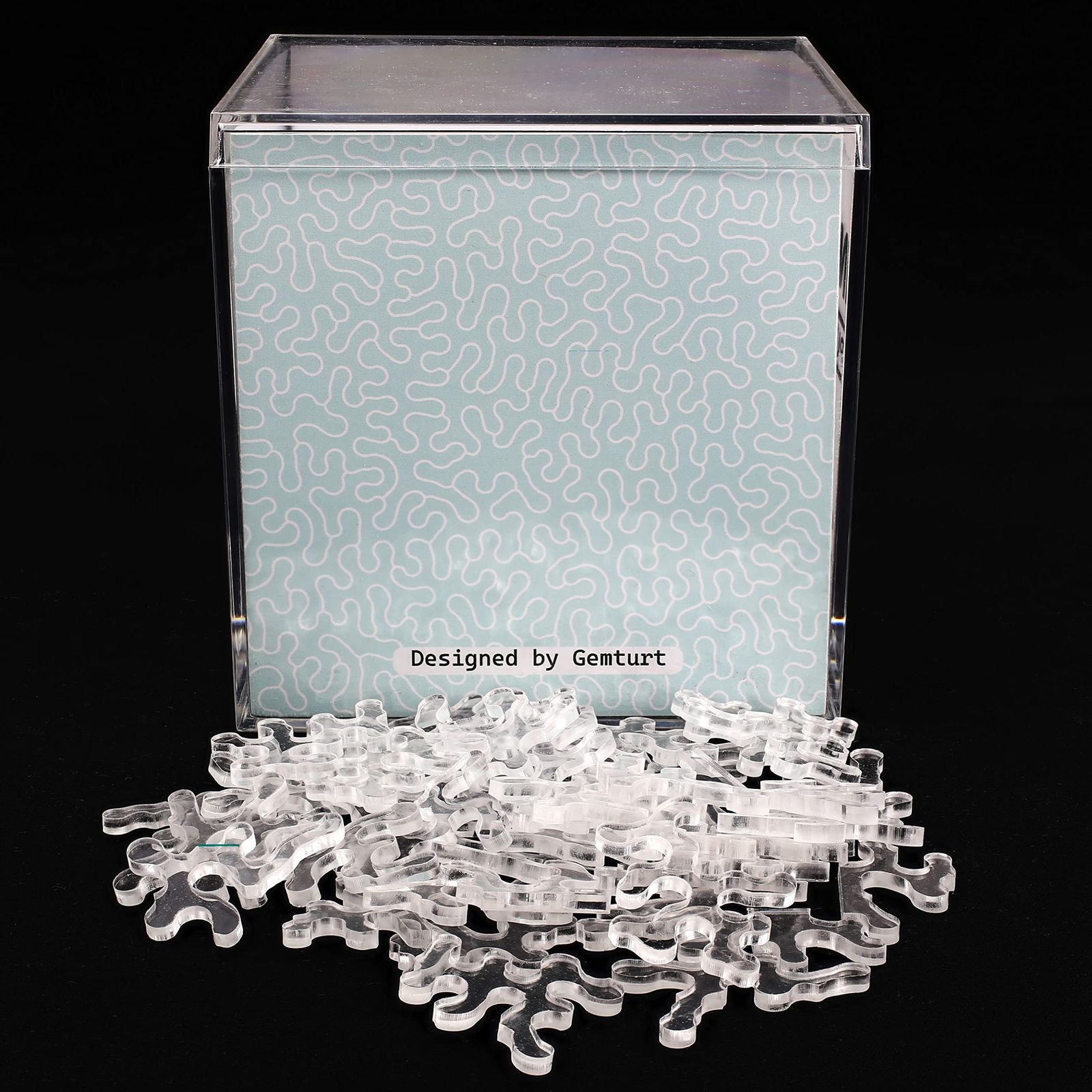 Impossible Fresh Air - ユニークなジグソーパズル - ブルー 透明 アクリル 240ピース 繰り返さない形状 - 大人のための難しいパズル - クリアハードインタレストパズル GEMTURT Fresh Air 240ピース