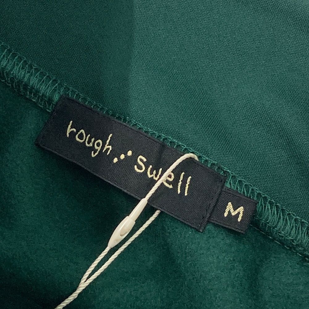 サイズ：M ROUGH&amp;SWELL ラフアンドスウェル 2024年モデル 裏起毛 モックネック 長袖Tシャツ  グリーン系 [240101495727] ゴルフウェア メンズ ストスト サイズ：M ROUGH&SWELL ラフアンドスウェル 2024年モデル 裏起毛