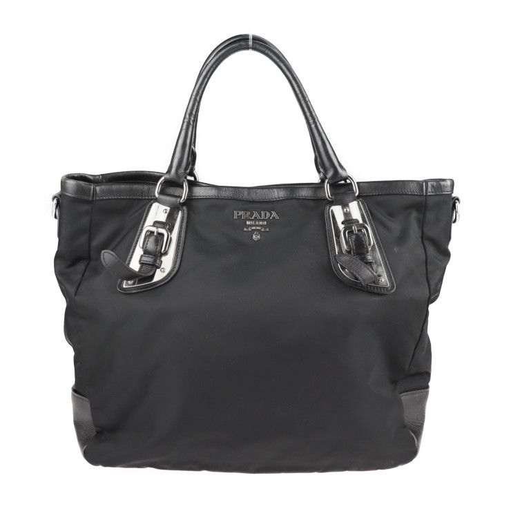 PRADA ブラック トートバッグ PRADA プラダ トートバッグ BN1831 ナイロン ソフトカーフ NERO