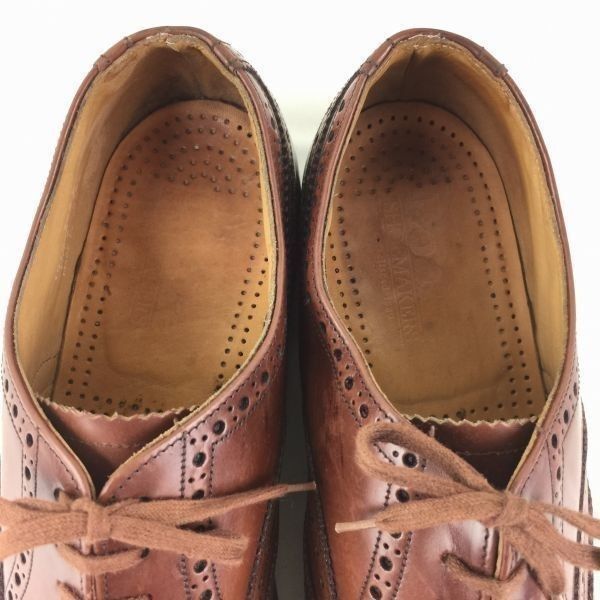 試着交換OK！Loake ローク フルブローグ ウイングチップシューズ〈茶 