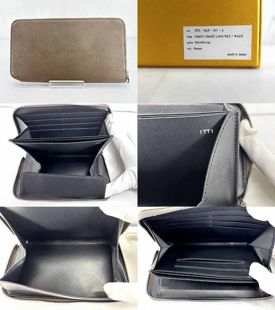 s25t-0653y【中古】ITTI　イッチ　ラウンドファスナー　ロングウォレット　長財布　メンズ　レディース　ITTI-WL- 007-A s25t-0653y【中古】ITTI イッチ ラウンドファスナー ロングウォレット