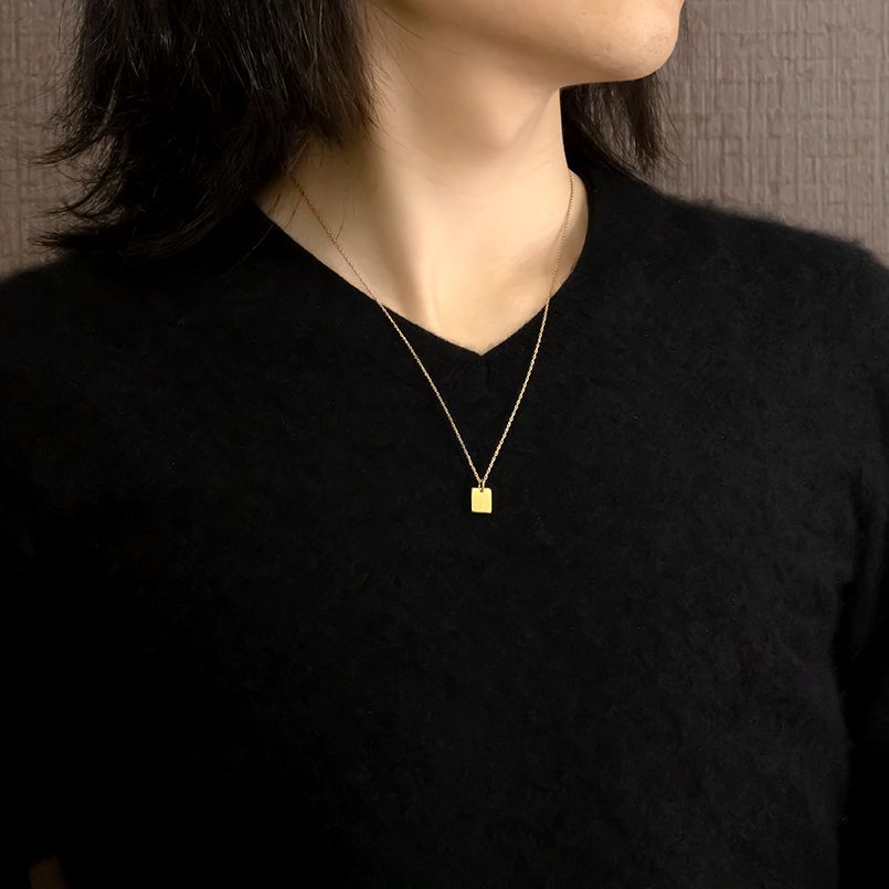 24金 インゴット 純金 ネックレス メンズ 鍛造 造幣局検定刻印付