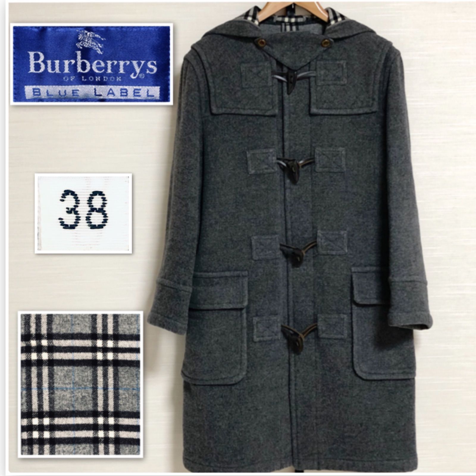 □美品□BURBERRY BLUE LABEL バーバリーブルーレーベル ウール 