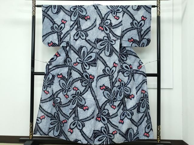 平和屋着物 上 夏物 浴衣 有松鳴海絞り 舞蝶文 綿 CZAA3741s5