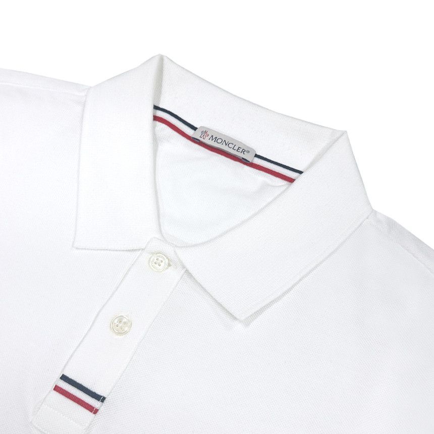 MONCLER ホワイト ポロシャツ 108 MONCLER モンクレール 8A00029 899UR ホワイト ポロシャツ
