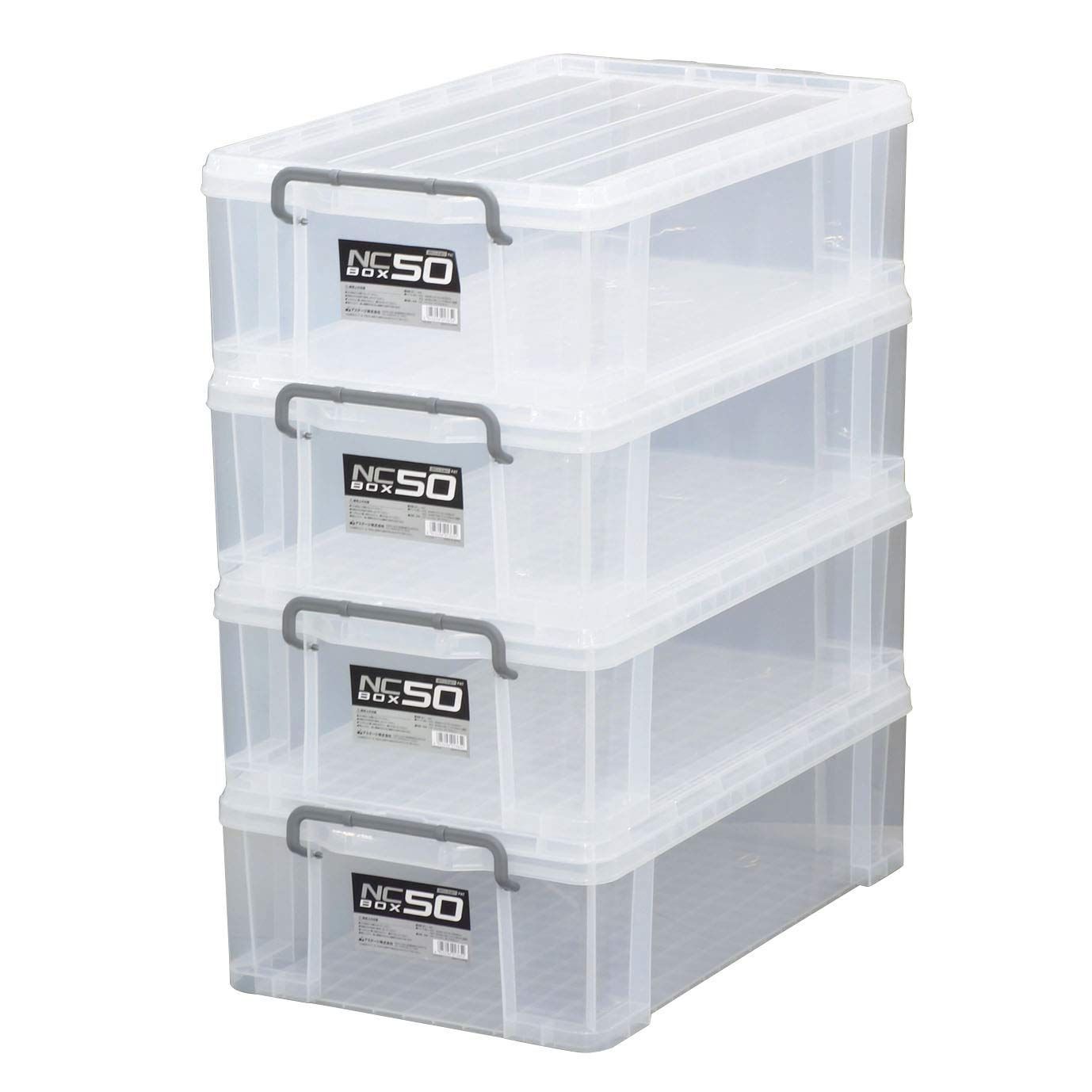 【新着商品】ナチュラル #50 奥行71.6×高さ20.8×幅42.5cm NCボックス 収納ボックス 4個セット JEJアステージ