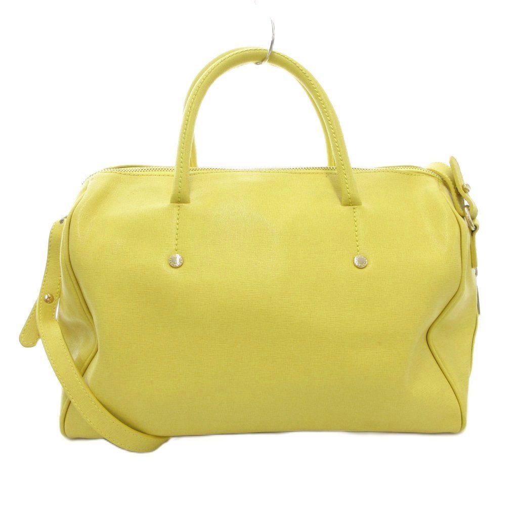 フルラ FURLA ハンドバッグ ショルダー 2WAY ロゴ レザー 黄