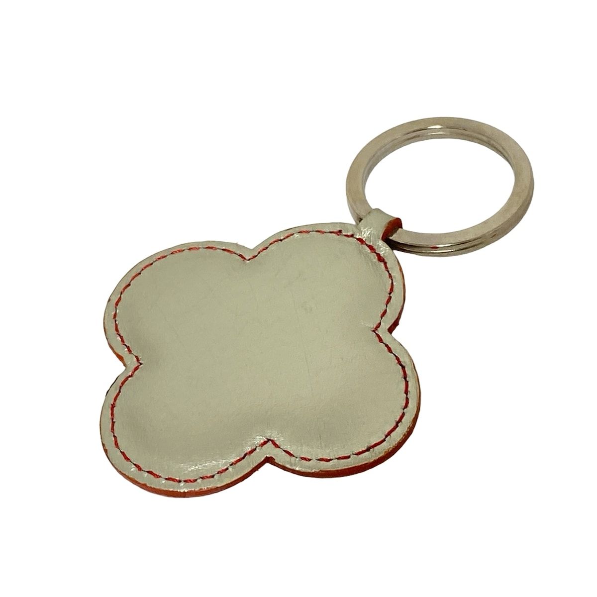 VanCleef - Arpels ヴァンクリーフ-アーペル キーホルダー チャーム - ゴールド×シルバー レザー