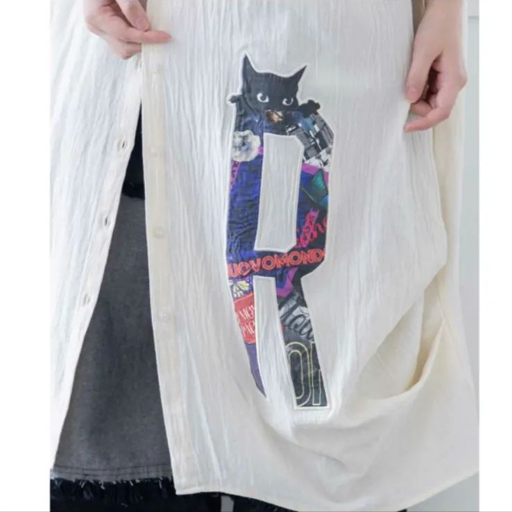 Scolar SCRロゴアップリケシャツワンピース