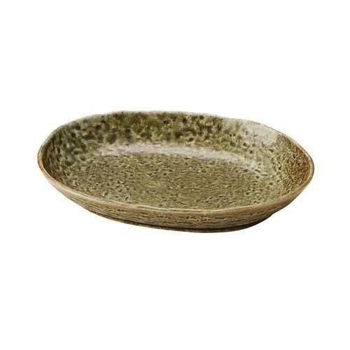 【新品・5営業日で発送】TAMAKI メーカー取寄 楕円 カレー皿 緑釉 (T-918807)【入数:40】